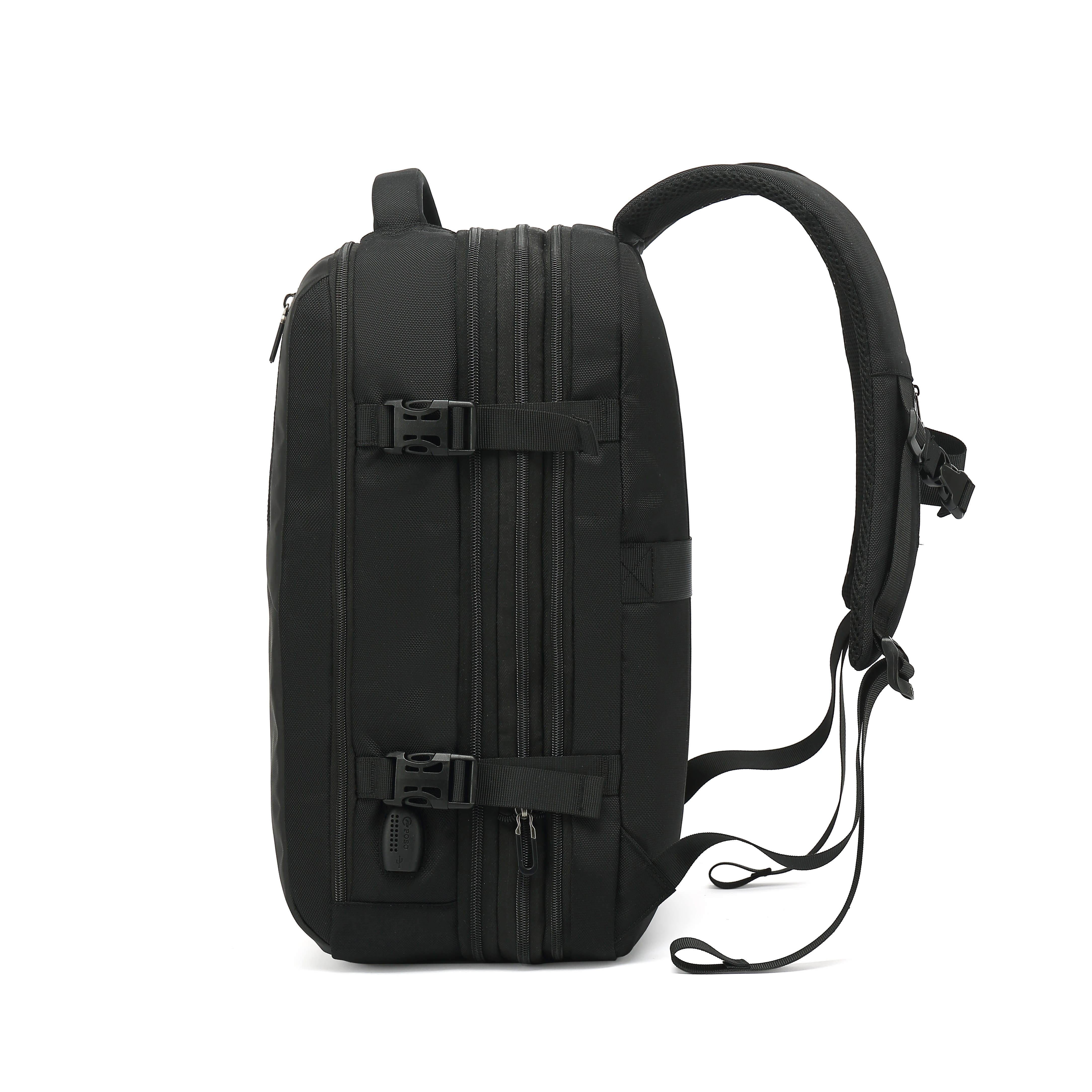 Men&rsquo;s Anti-Theft Expandable Travel Backpack, Large Capacity Carry-On Bag with RFID Blocking, Laptop Compartment & Luggage Strap for Business Trips and Tourism - Image 5