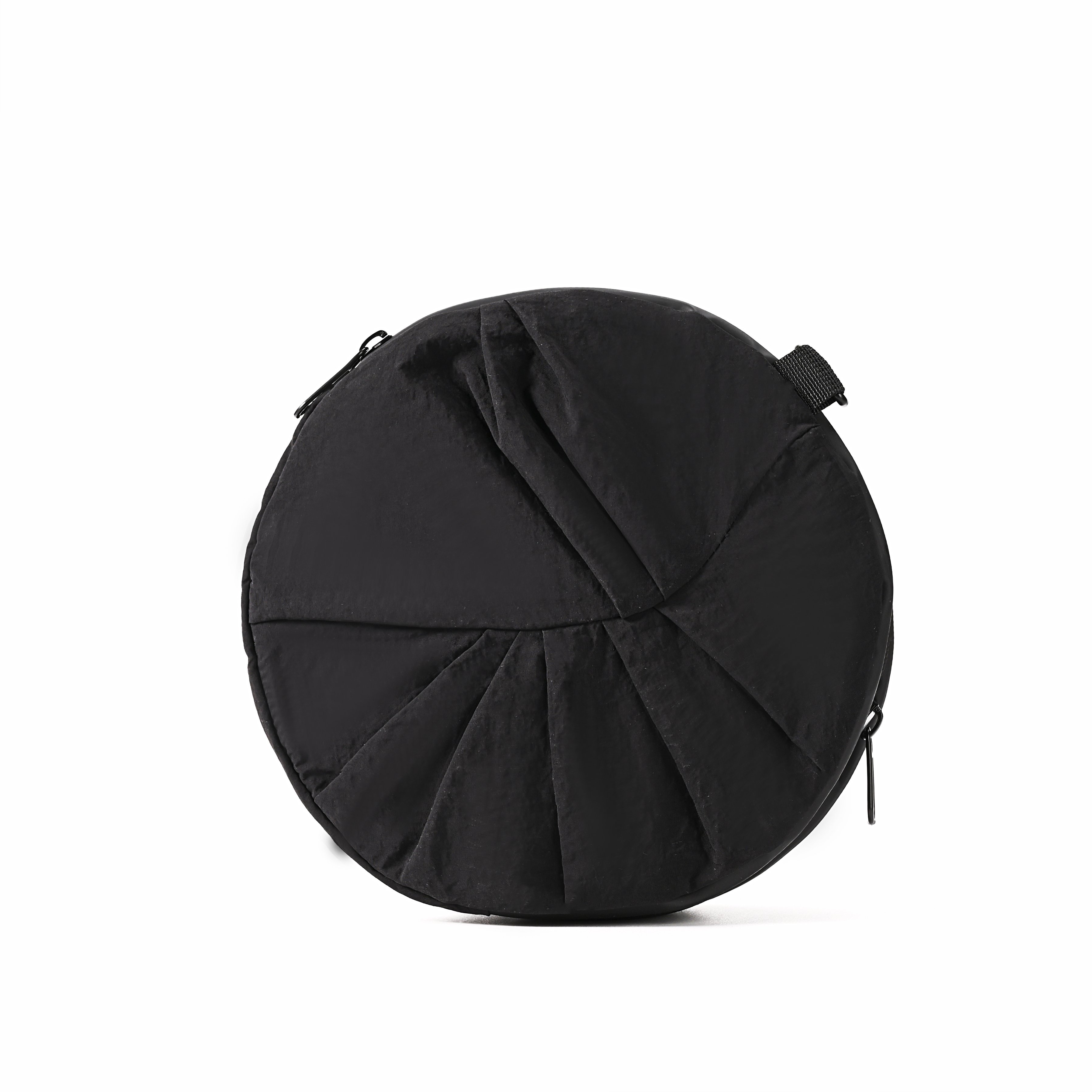 small round foldable nylon duffel gym bag packable Yoga travel bag - Image 9