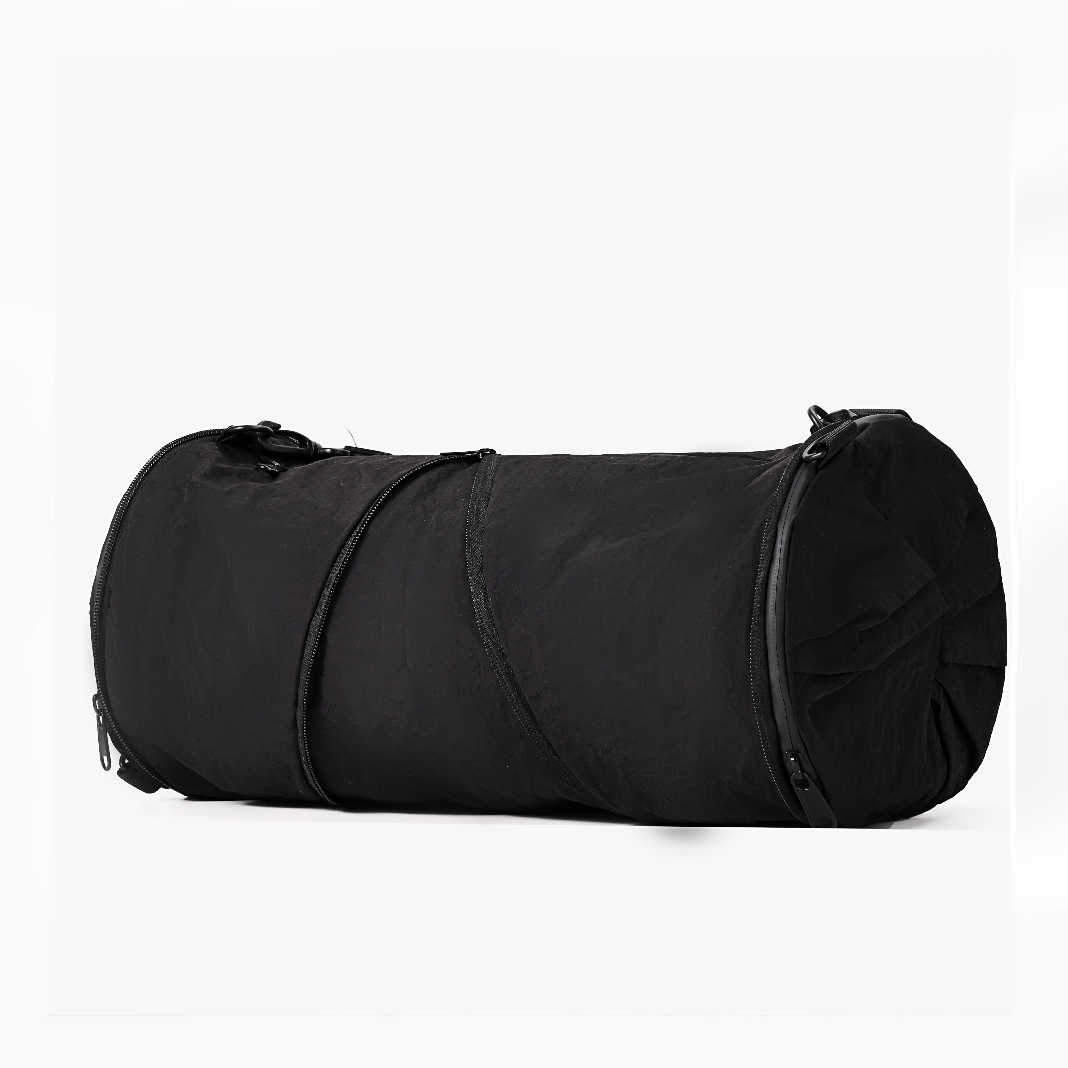 small round foldable nylon duffel gym bag packable Yoga travel bag - Image 14