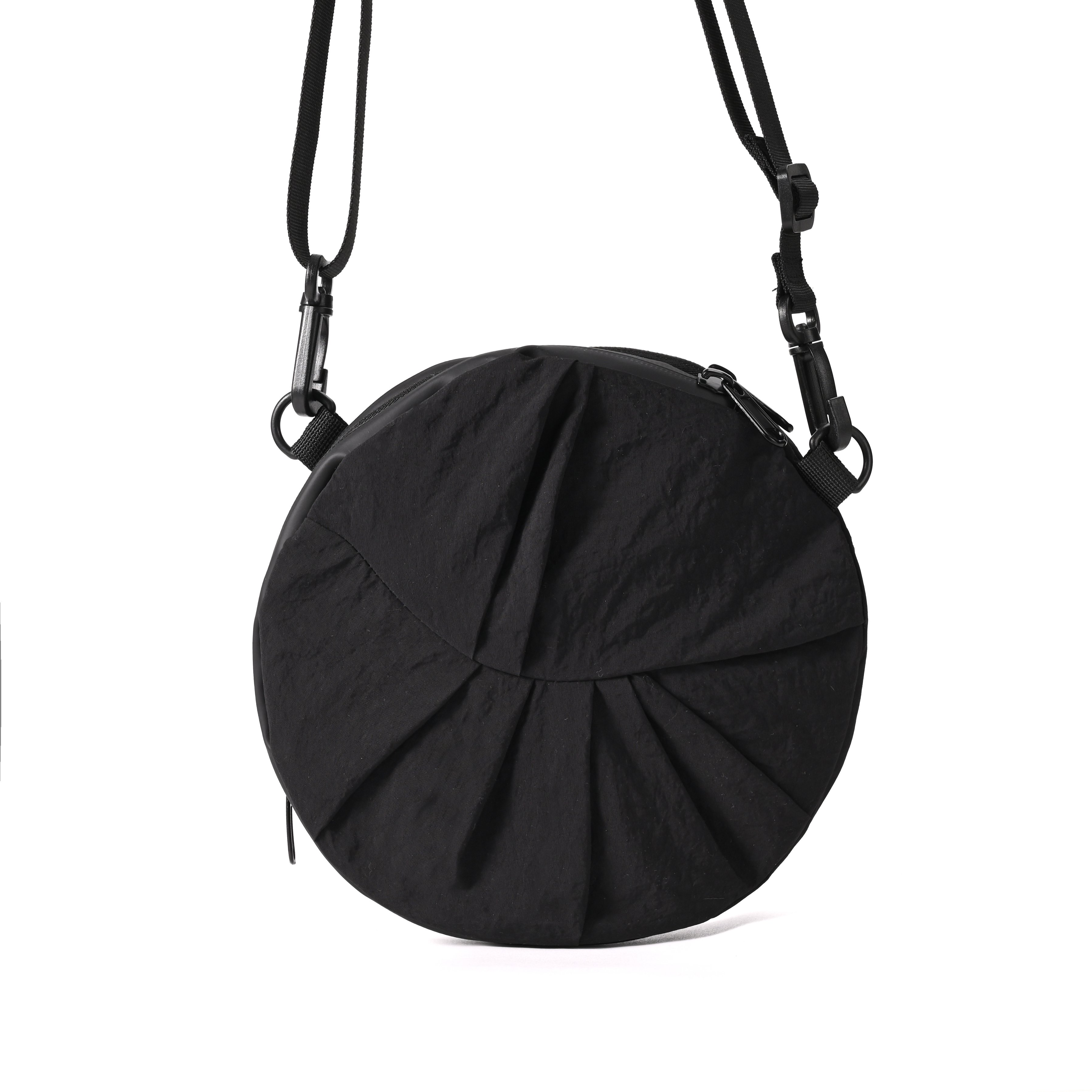 small round foldable nylon duffel gym bag packable Yoga travel bag - Image 4
