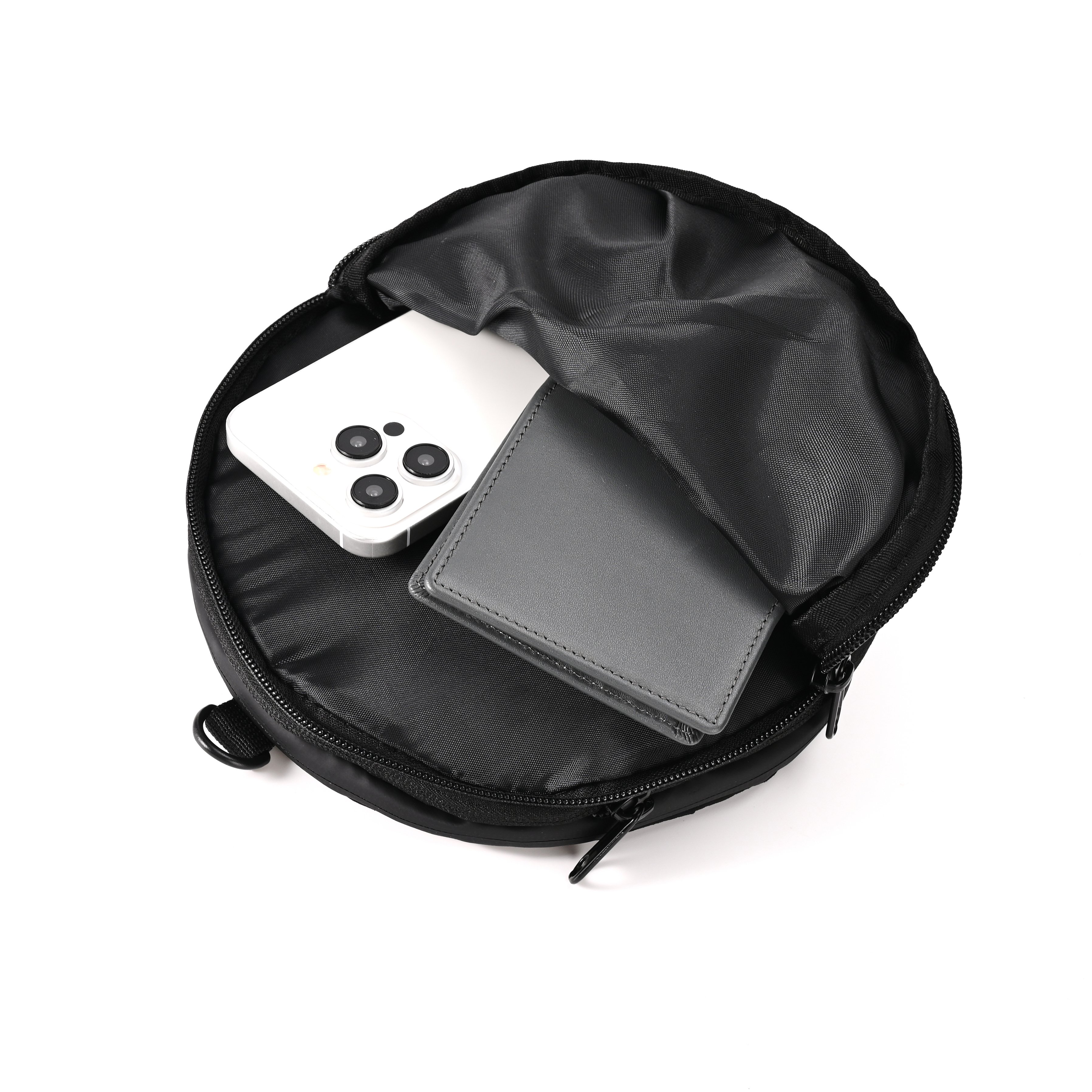 small round foldable nylon duffel gym bag packable Yoga travel bag - Image 10