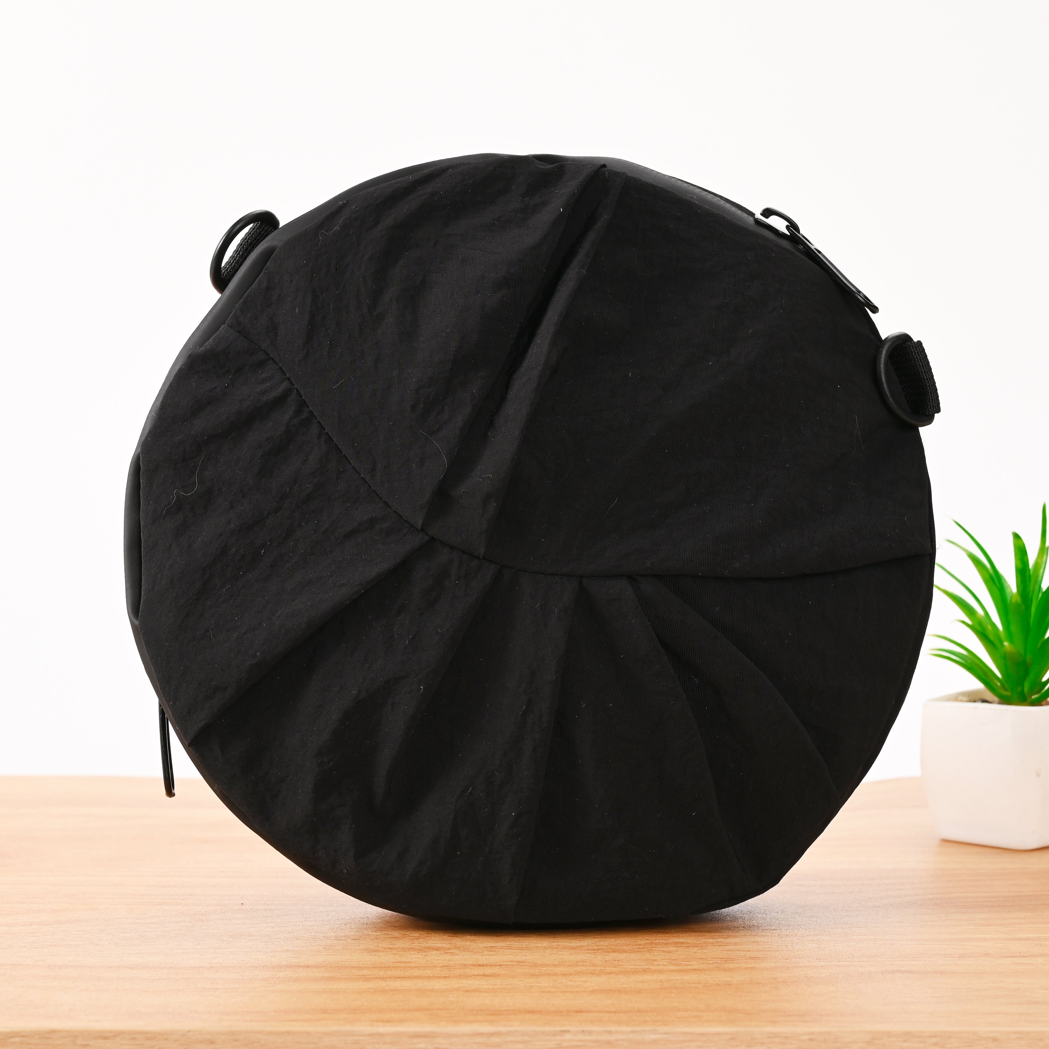 small round foldable nylon duffel gym bag packable Yoga travel bag - Image 22